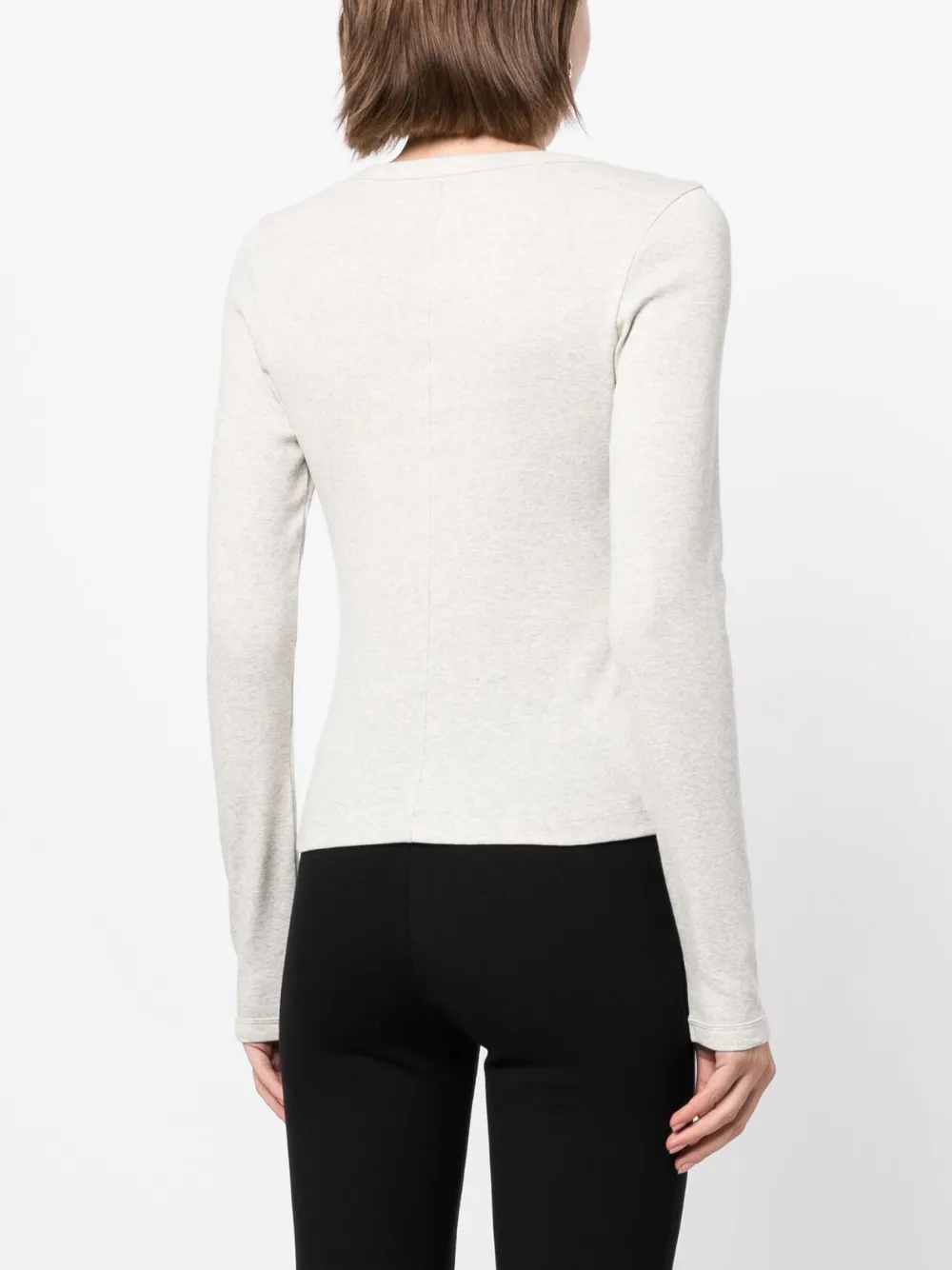 Flore Flore Max Organic-cotton Long-sleeved T-shirt In Grey
