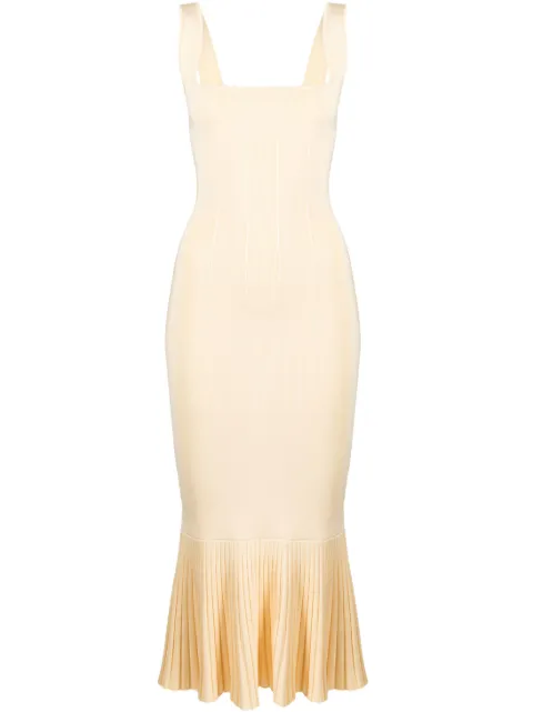 Galvan square-neck sleeveless dress