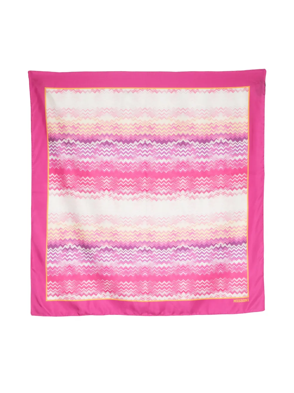 Missoni Zigzag Print Silk Scarf In Rosa