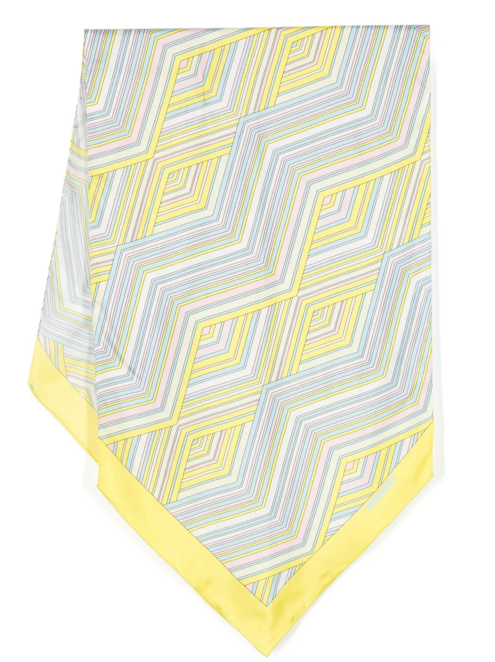 Missoni Zigzag Silk Twill Scarf In Gelb