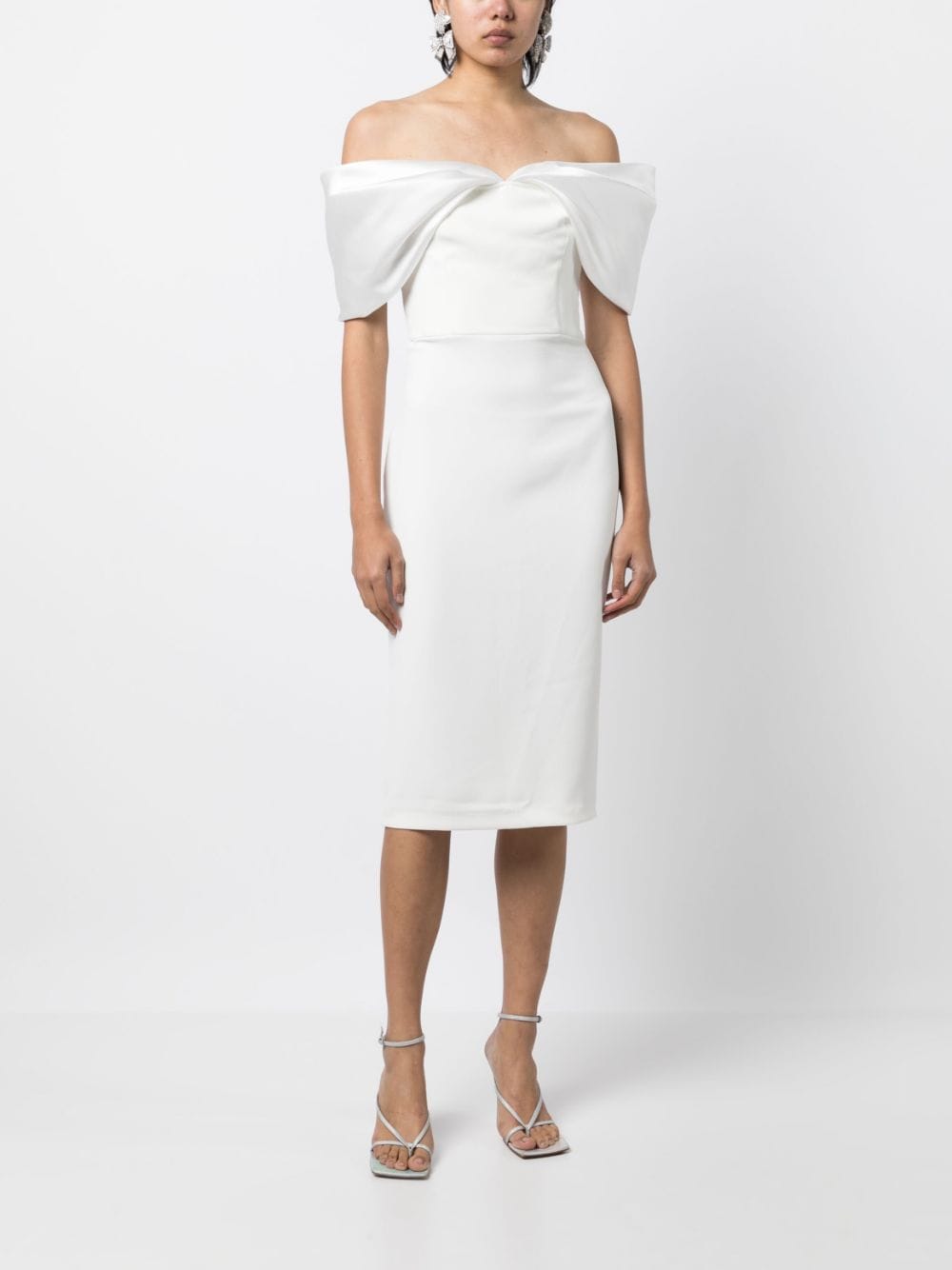 Solace London off-shoulder short-sleeve Dress - Farfetch