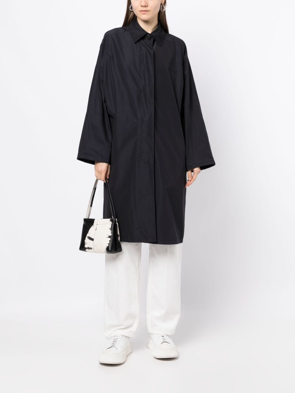Yves Salomon Oversized mantel - Zwart