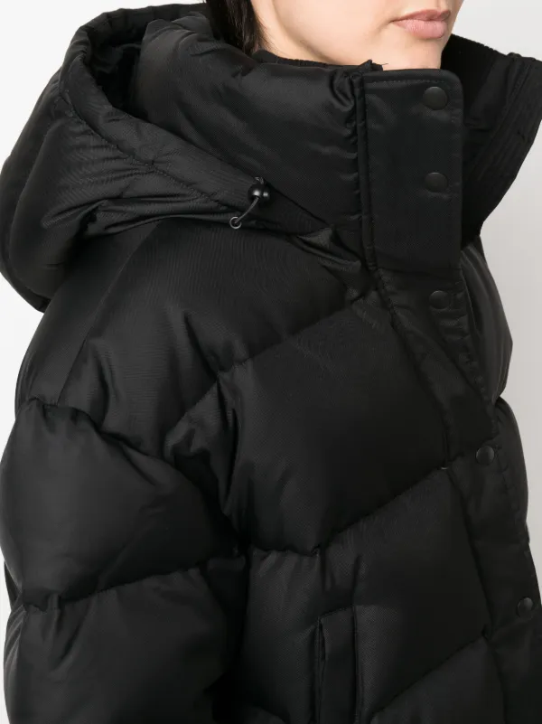 Cropped hooded sales puffer jacket