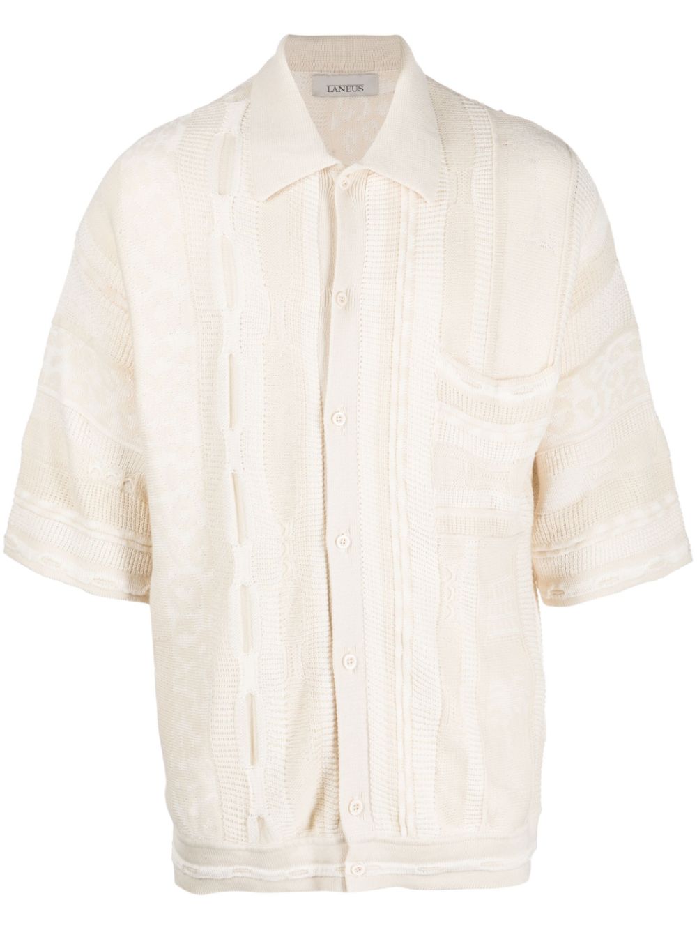 Laneus Pattern Jacquard Knit Shirt - Farfetch