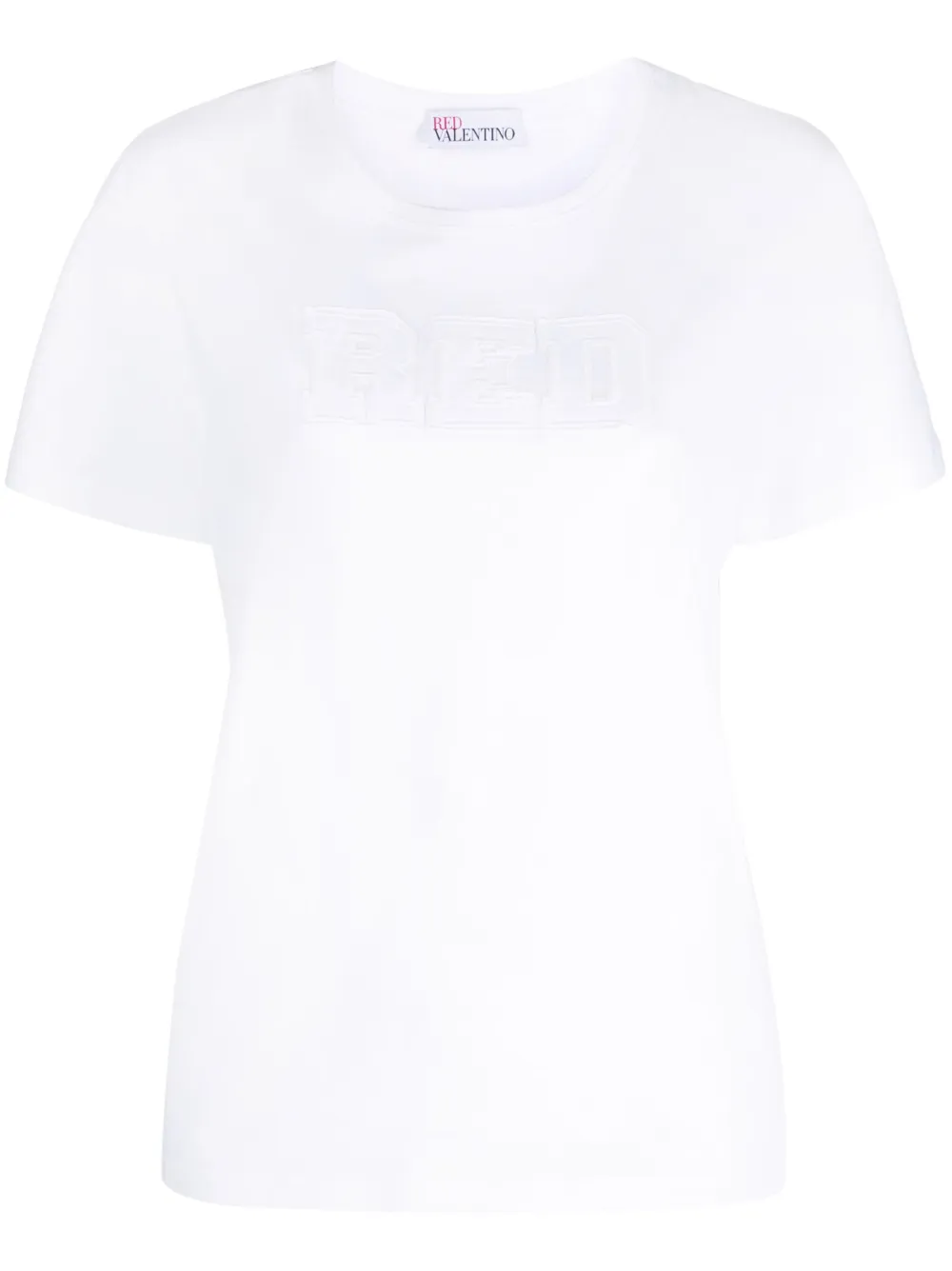RED Valentino logo-lettering T-shirt - White
