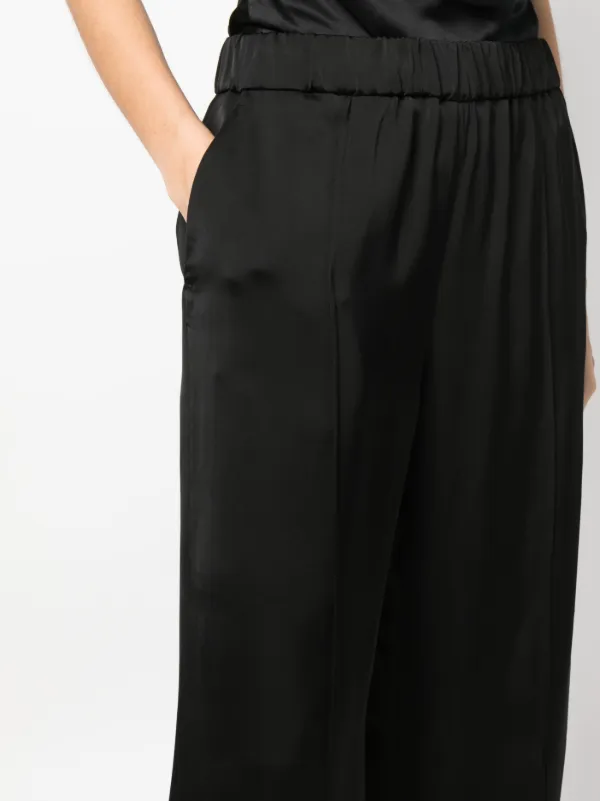 国内発 Jil Sander ブラックビスコースワイドレッグパンツ Jil Sander ワイドパンツ | ブラック | FARFETCH JP