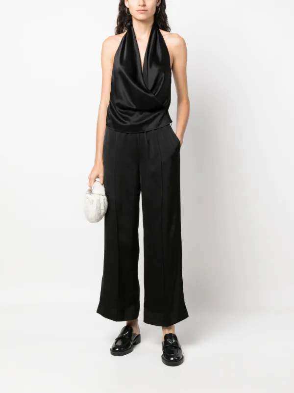 国内発 Jil Sander ブラックビスコースワイドレッグパンツ Jil Sander ワイドパンツ | ブラック | FARFETCH JP