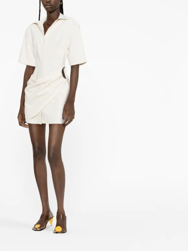 JACQUEMUS｜SHORT-SLEEVED ROUND NECK T-SHIRTS (LA ROBE TS La Robe T-Shirt Bahia (241DR088-2003-100-WHITE)