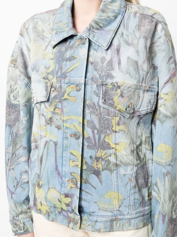 Stella McCartney Rewild Flora Denim Jacket | Blue | FARFETCH