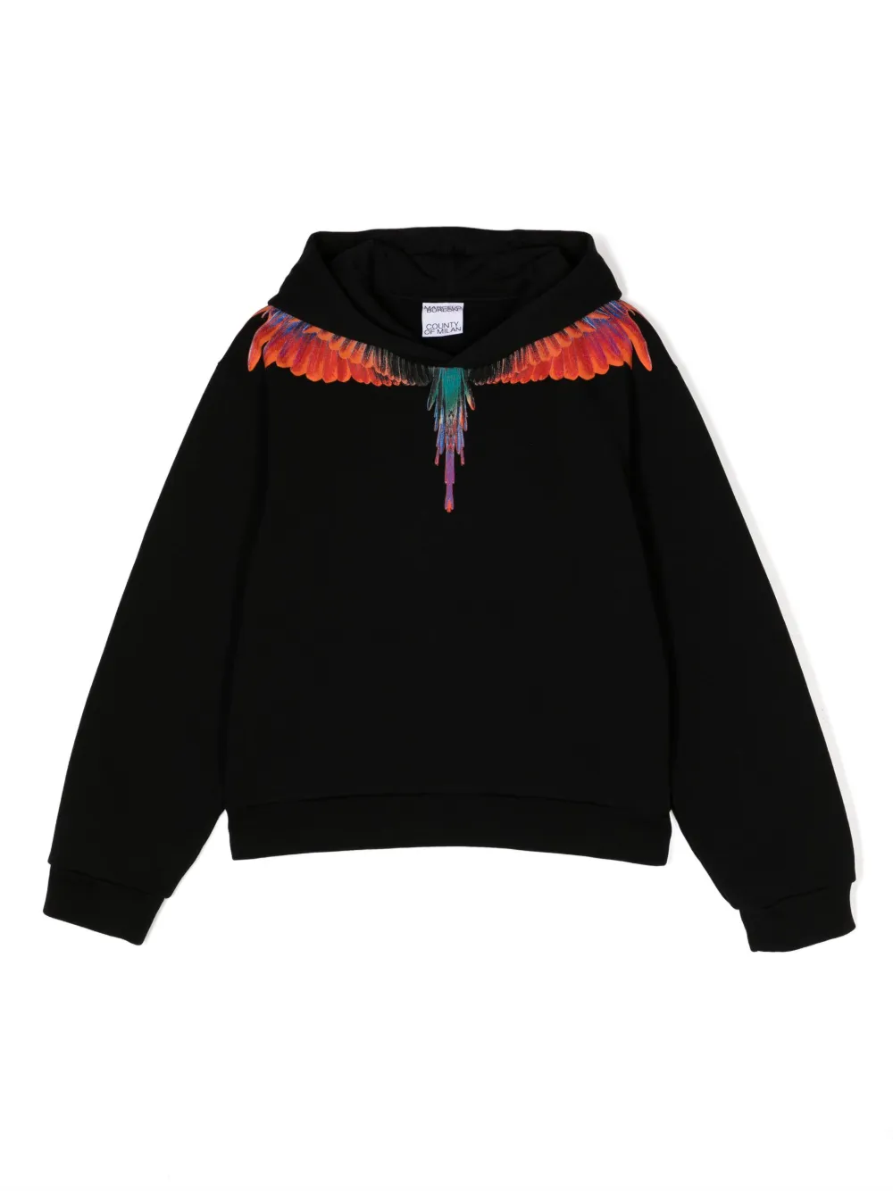 Marcelo Burlon County Of Milan Wings Logo-print Hoodie In Black