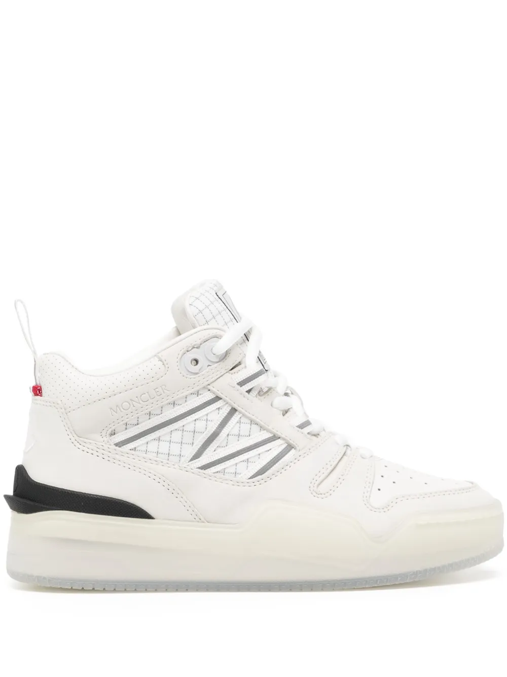 Moncler Pivot Leather Sneakers In White