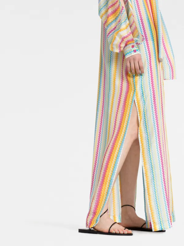 Missoni chevron print Silk Maxi Dress Farfetch