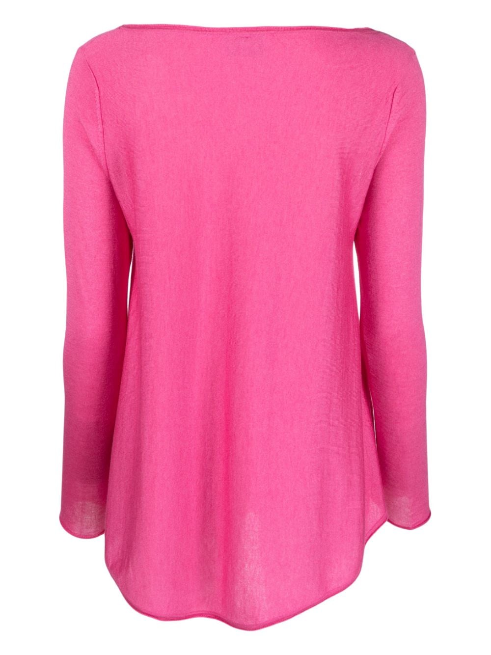 Shop Snobby Sheep Long-sleeve Knitted Top In Rosa