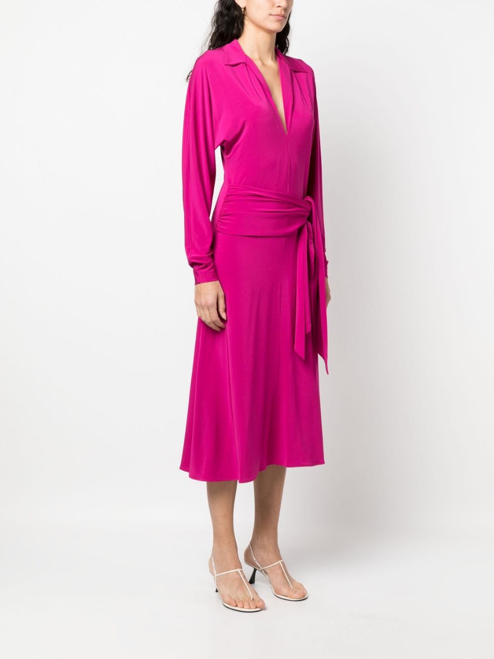 Shop Federica Tosi Tie-fastening Dress In Violett