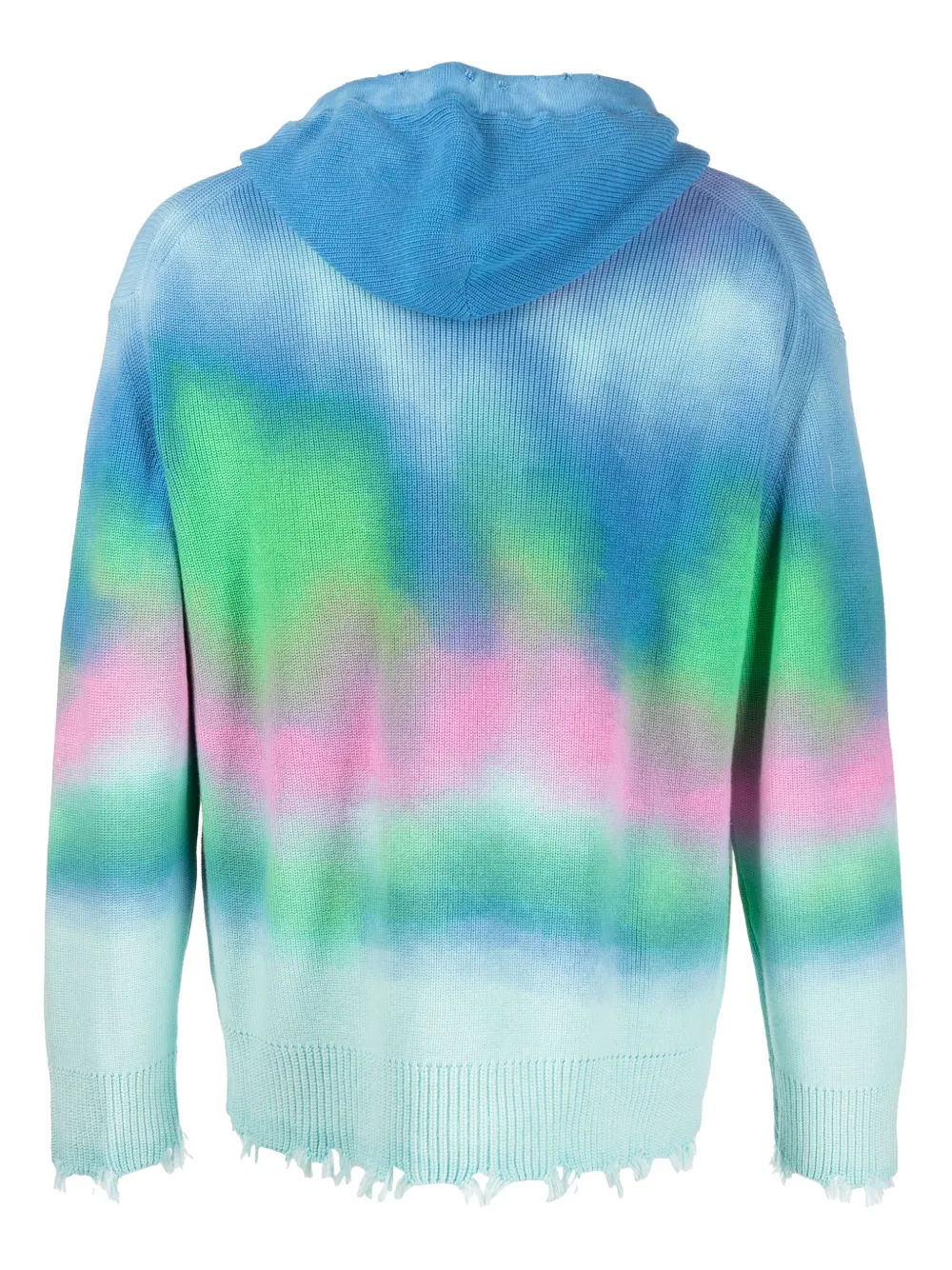 Laneus Hoodie met tie-dye print - Blauw