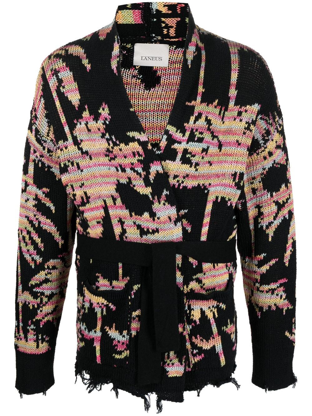 Palm jacquard cardigan