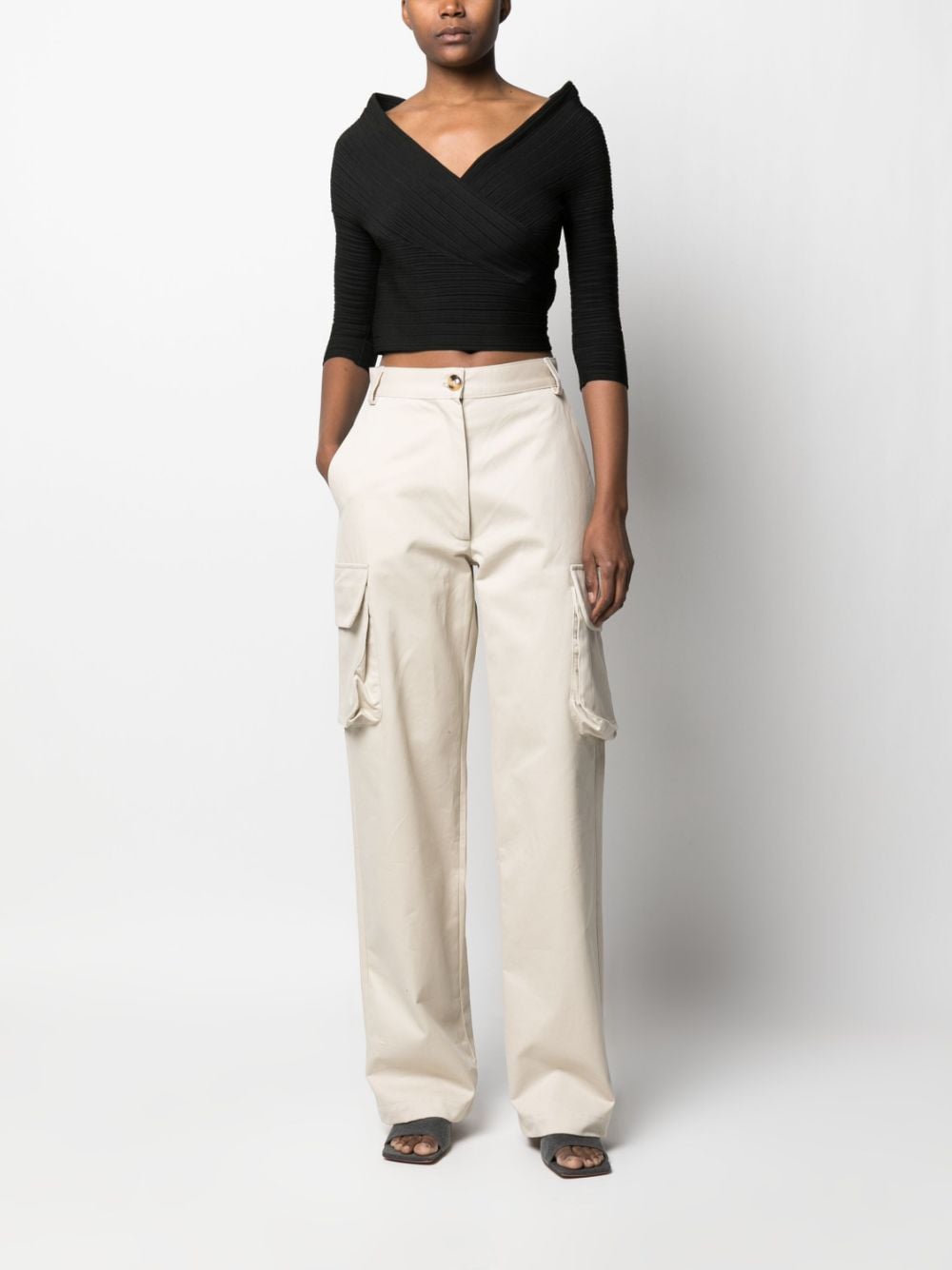 Image 2 of Philosophy Di Lorenzo Serafini knitted cropped top