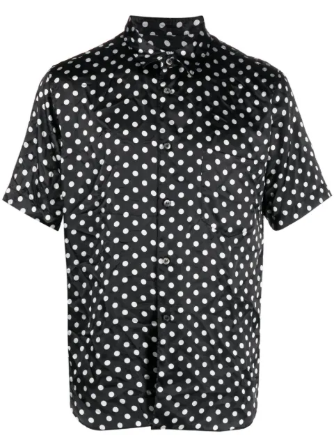 Black Comme Des Garçons polka dot-print shirt