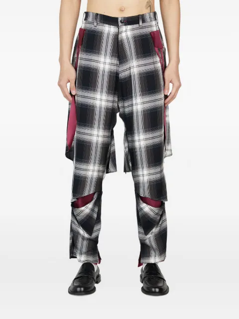 sulvam checked trousers