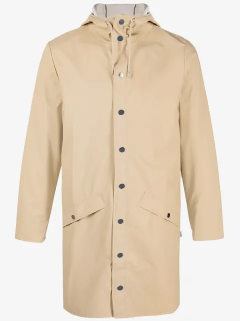 Rains hooded long-sleeve raincoat