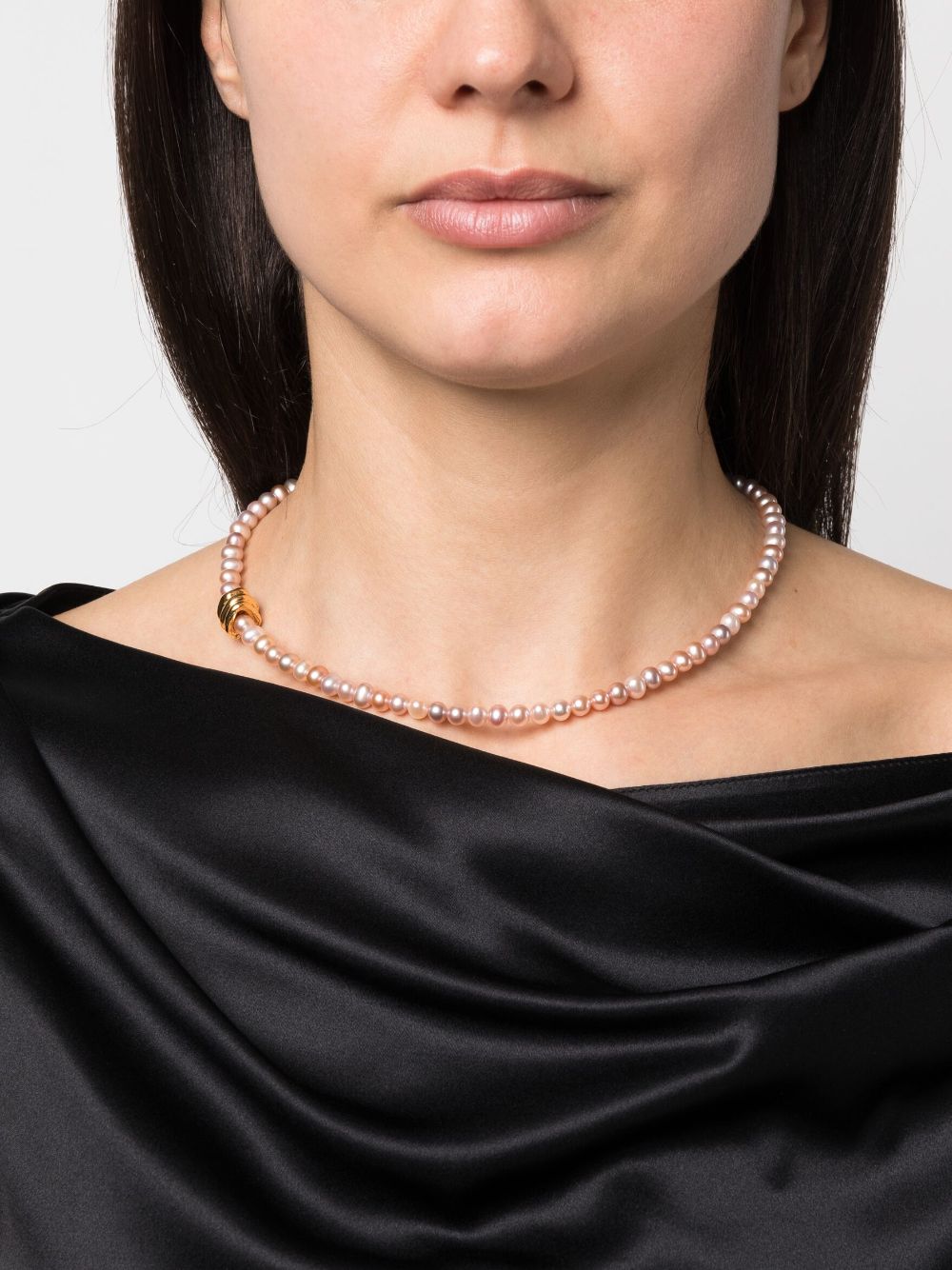 Shop Alighieri The Celestial Raindrop Pearl Necklace In Pink