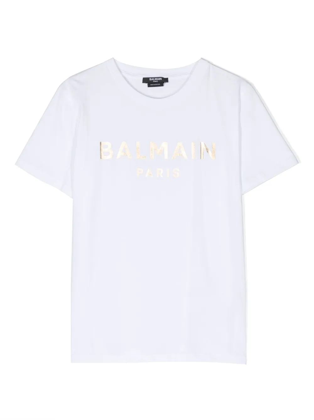 Balmain Kids' Logo-print Cotton T-shirt In White