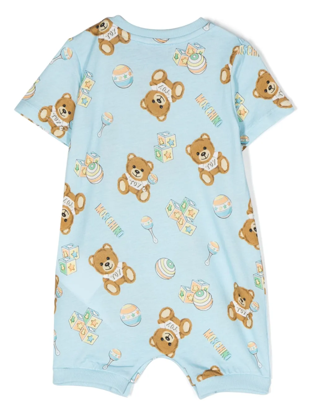 Moschino Kids Romper met beerprint - Blauw