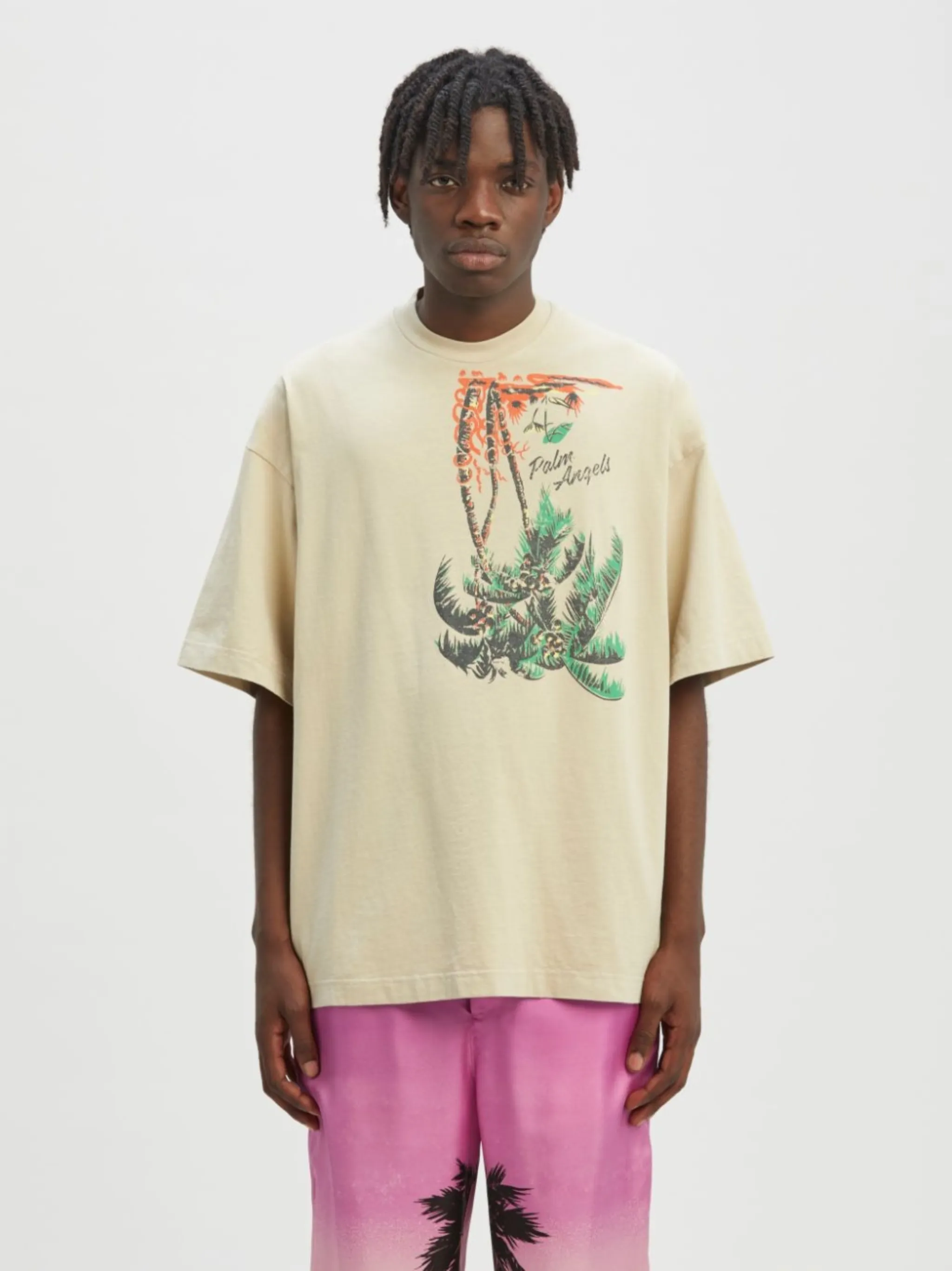 palm-print crew-neck T-shirt