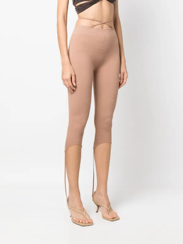 Tan cropped leggings new arrivals