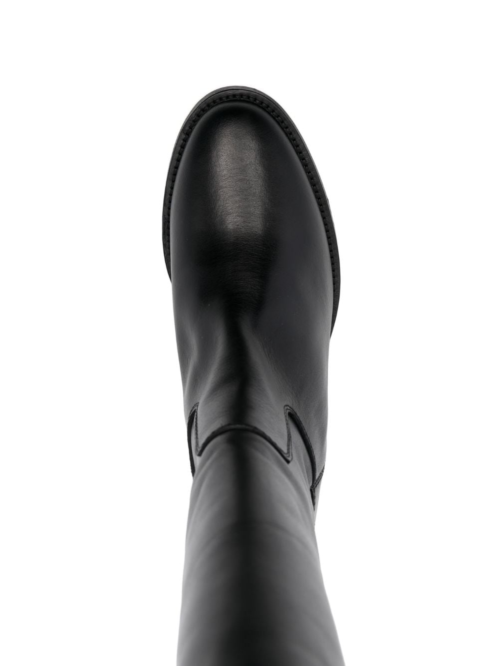 Shop Via Roma 15 Knee-length Leather Boots In Schwarz