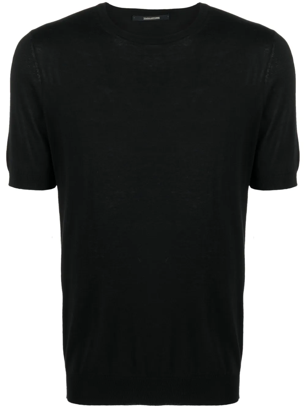 Tagliatore knitted silk T-shirt - Black