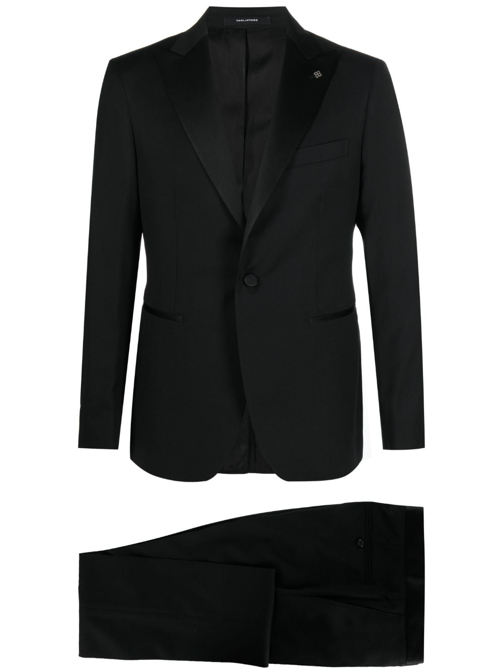 Tagliatore Single-breasted Dinner Suit In Black