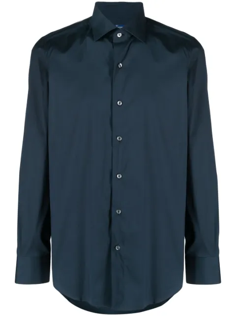 Finamore 1925 Napoli plain cotton-blend shirt