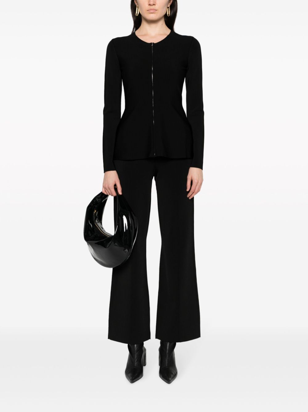 Shop Joseph Milano Wide-leg Trousers In Black