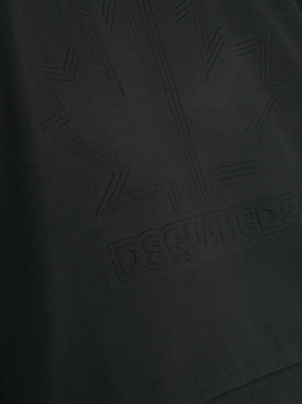 Dsquared2 Debossed-logo Cotton Sweatshirt In Black