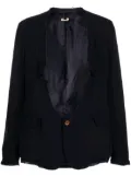 Comme Des Garçons Comme Des Garçons raw-edge single-button blazer - Black