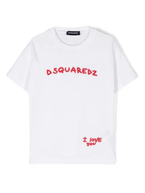 DSQUARED2 KIDS playera con logo bordado