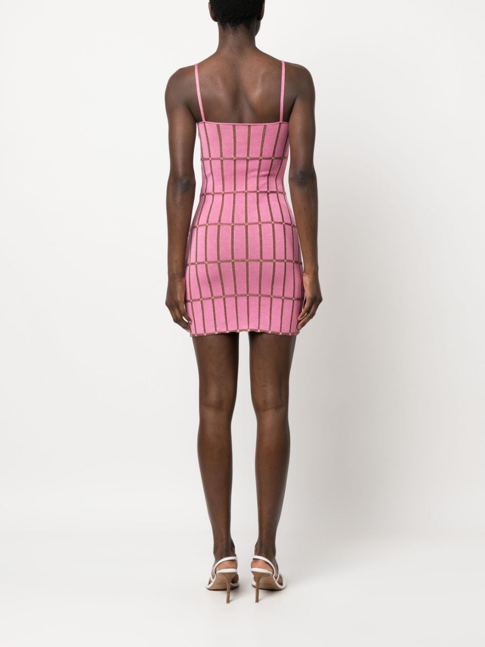 Shop Jacquemus La Robe Maille Malha Dress In Pink