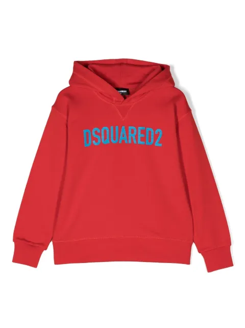 DSQUARED2 KIDS logo-print cotton hoodie