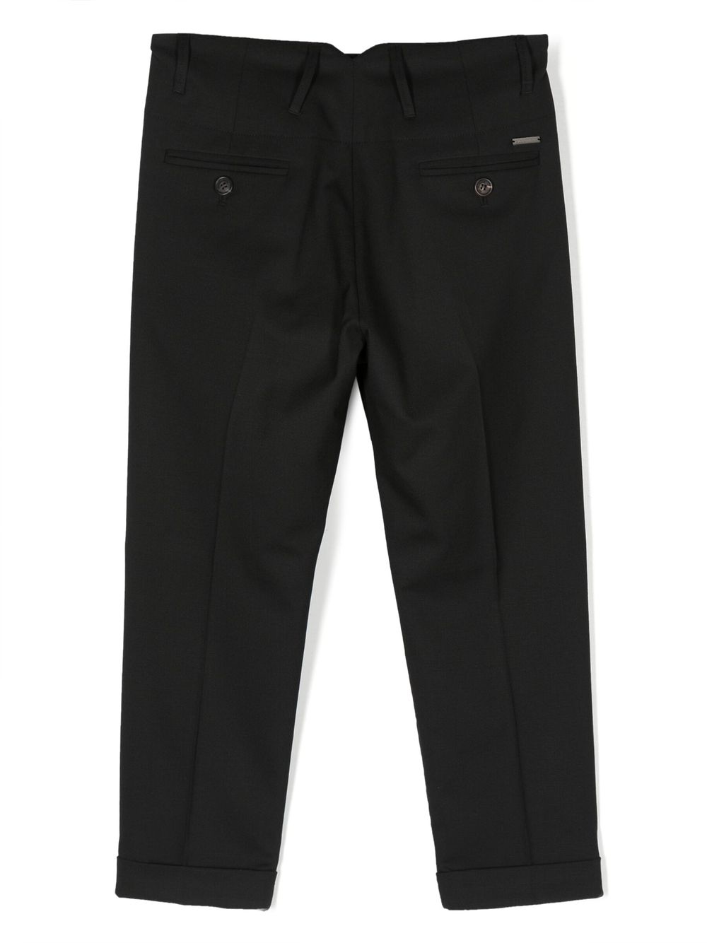 Shop Dsquared2 Pleated Straight-leg Trousers In 黑色