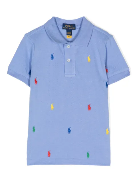 POLO RALPH LAUREN KIDS embroidered-logo cotton polo shirt