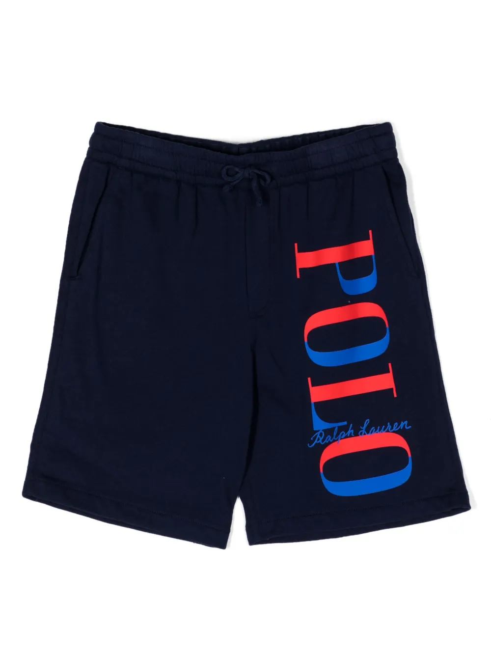 Polo Ralph Lauren Ralph Lauren Boys Newport Navy Kids Logo-print Drawstring-waist Cotton-terry Shorts 6-14 Years In Blue