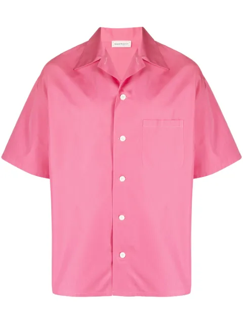 Alexander McQueen rear logo-print short-sleeved shirt