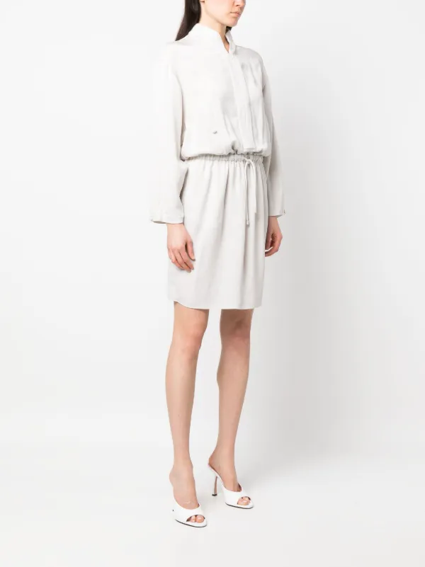 armani shirt dresses Exchange T-Shirt Dress when tied at the waist Emporio Armani Draped Shirt Dress