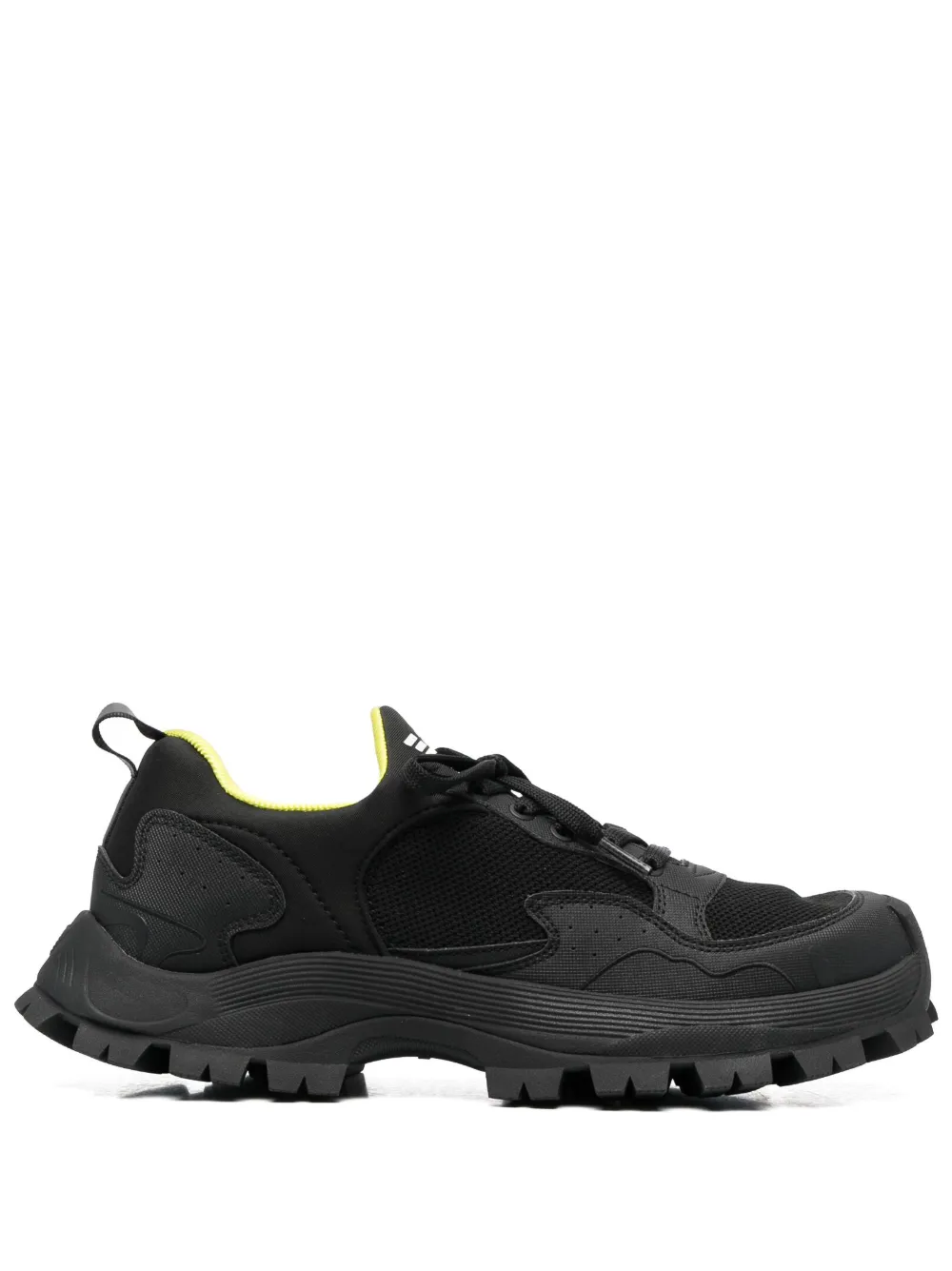 Emporio Armani Chunky-ridged-sole Sneakers In Schwarz