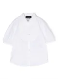 Emporio Armani Kids bib-collar cotton shirt - White