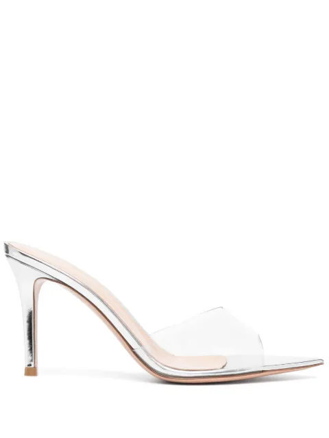 Gianvito Rossi Elle 85mm transparent-strap mules