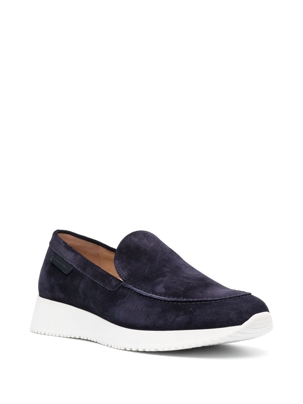 Shop Gianvito Rossi Yatchclub Suede Loafers In Blue