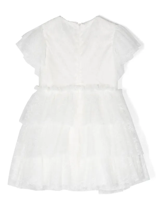 Ermanno Scervino Junior フローラルレース ワンピース - Farfetch