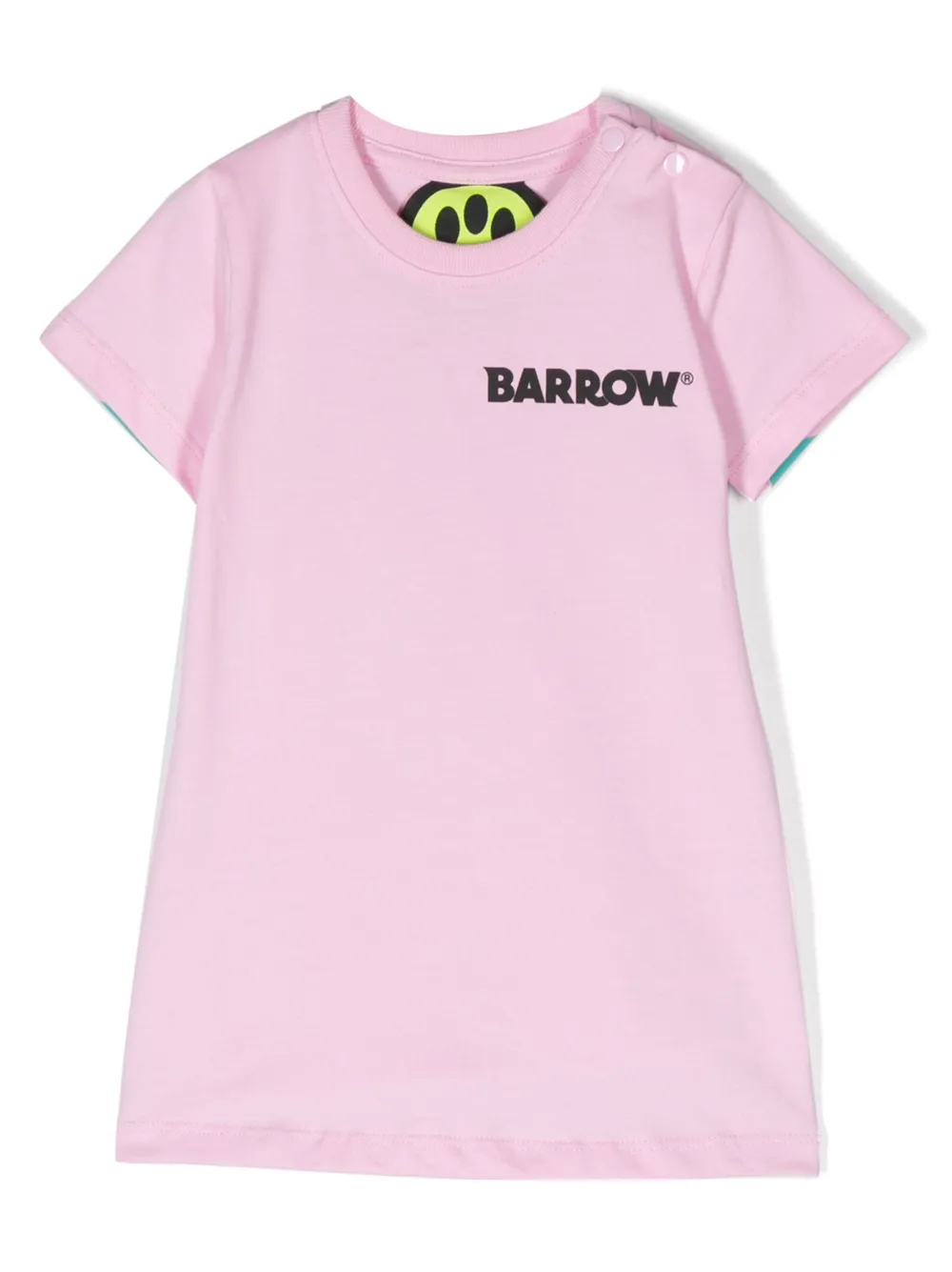 Barrow kids logo-detail cotton T-shirt - Pink